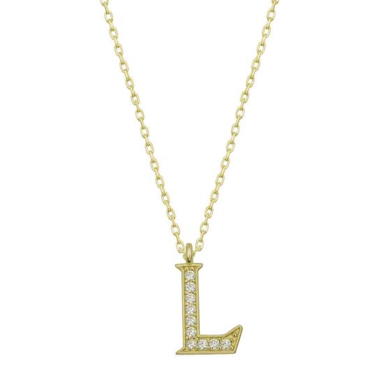 Silver Gold Letter L Women’s Necklace