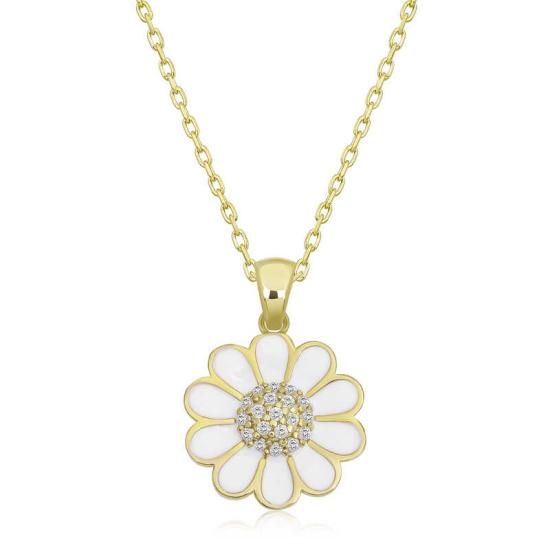 Silver Gold Daisy Women’s Necklace