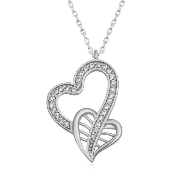 Silver United Hearts Women’s Necklace