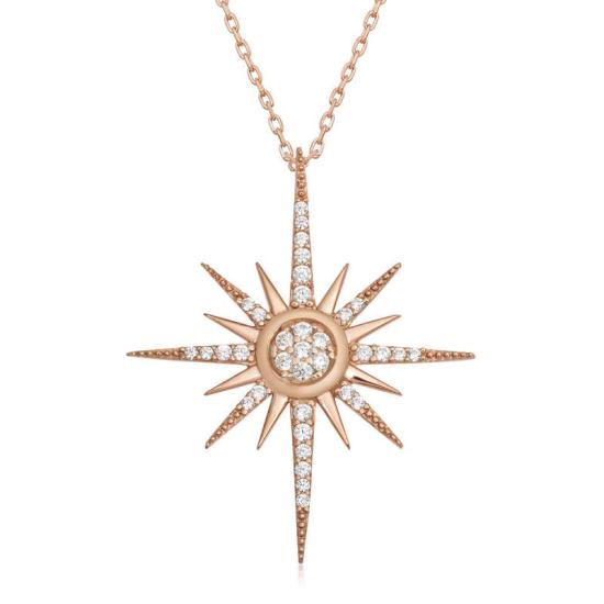 Silver Rose North Star Women’s Necklace