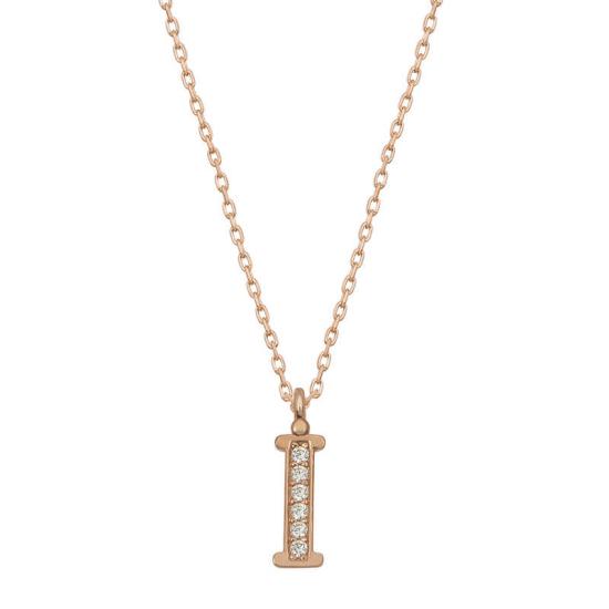 Silver Rose Letter I Women’s Necklace