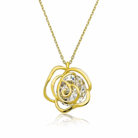 Silver Gold Rose Women’s Necklace