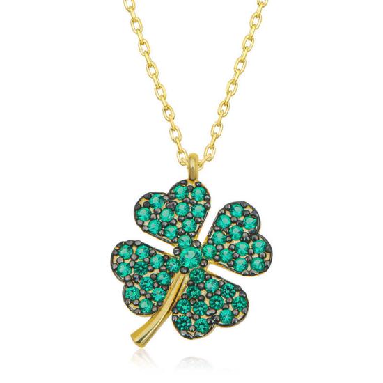 Silver Gold Four Leaf Clover Women’s Necklace