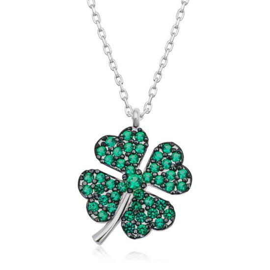 Silver Four Leaf Clover Women’s Necklace