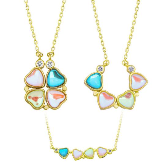 Silver Colored Openable Clover Women’s Necklace