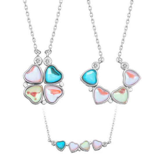 Silver Colored Openable Clover Women’s Necklace