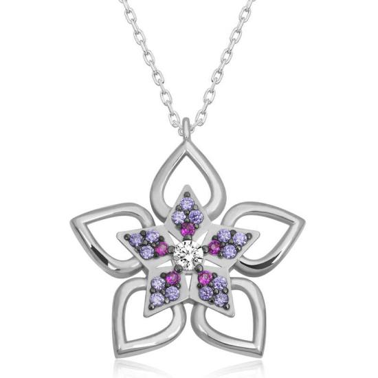 Silver Flower Women’s Necklace