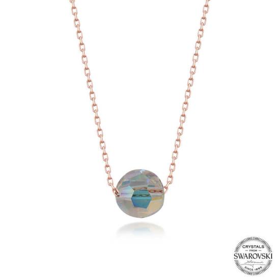 Swarovski Crystal Stone Shiny Ball Silver Women’s Necklace