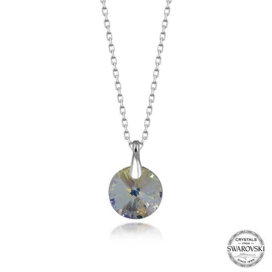 Swarovski Crystal Stone Silver Women’s Necklace