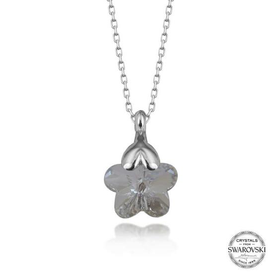 Swarovski Crystal Daisy Silver Women’s Necklace