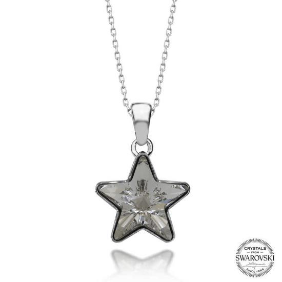 Swarovski Crystal Stone Star Silver Women’s Necklace