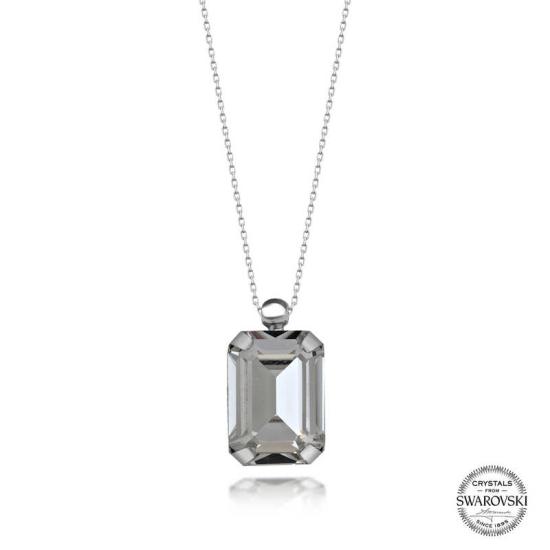 Swarovski Crystal Baguette Silver Women’s Necklace