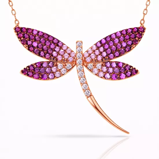 Gümüş Rose Yusufçuk Kadın Kolye