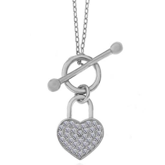 Silver Dangle Heart Women’s Necklace
