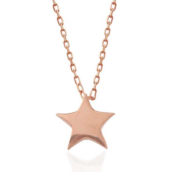 Silver Rose Star Women’s Necklace