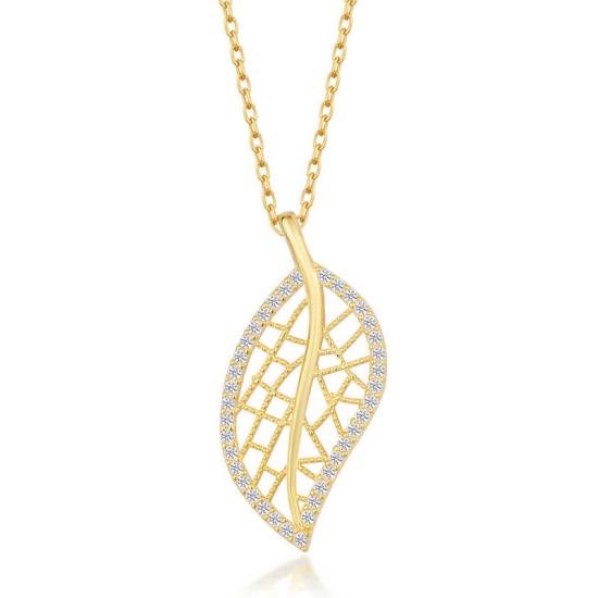 Silver Gold Leaf Women’s Necklace