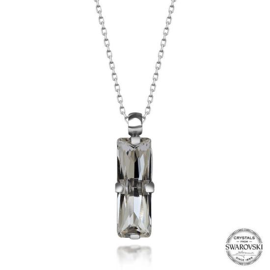 Swarovski Crystal Baguette Silver Women’s Necklace