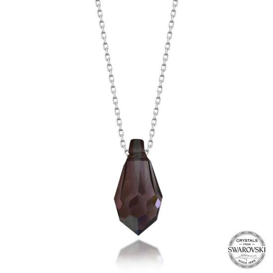 Swarovski Crystal Amethyst Silver Women’s Necklace