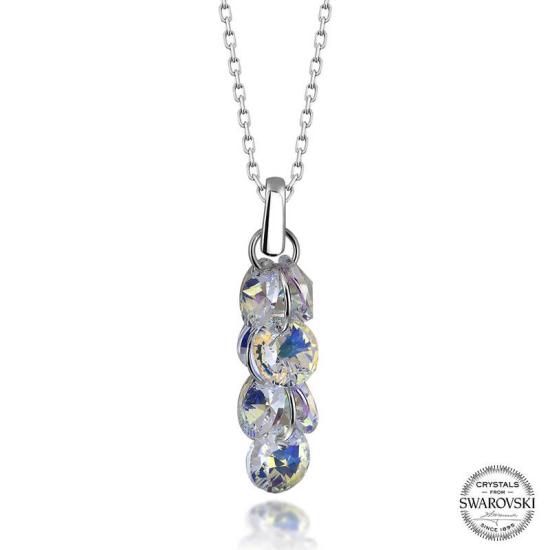 Swarovski Crystal Stone Pendant Silver Women’s Necklace