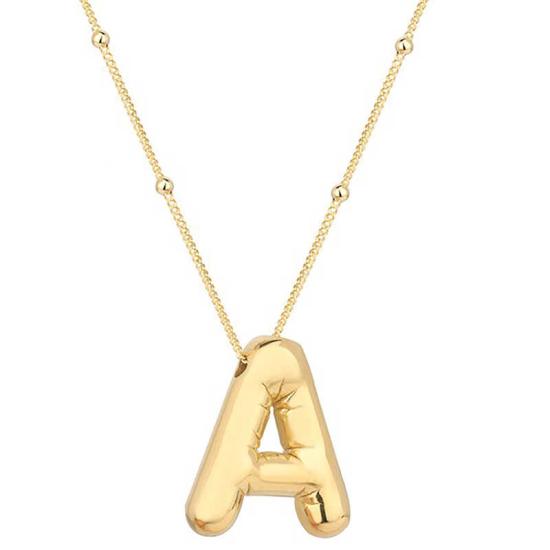 Silver Gold Balloon Letter A Women’s Necklace