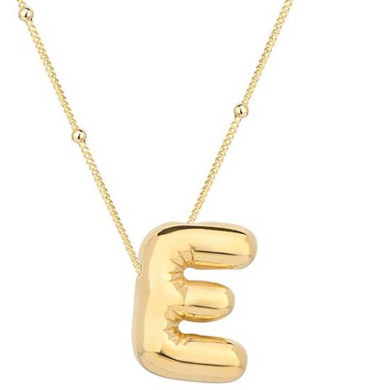 Silver Gold Balloon Letter E Women’s Necklace