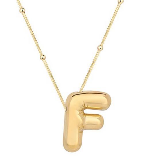 Silver Gold Balloon Letter F Women’s Necklace