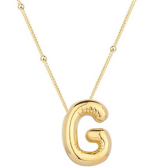 Silver Gold Balloon Letter G Women’s Necklace