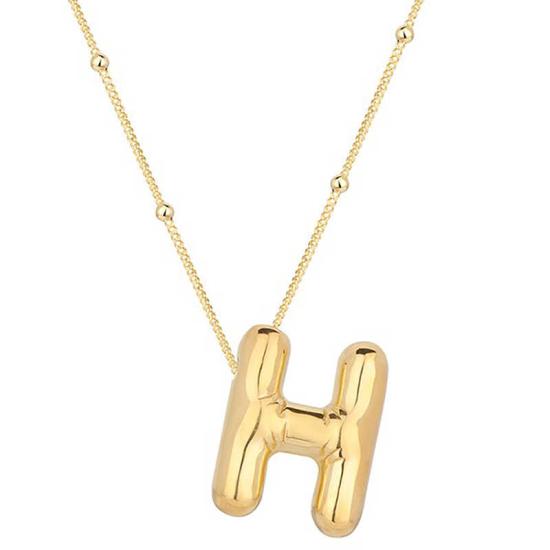 Silver Gold Balloon Letter H Women’s Necklace