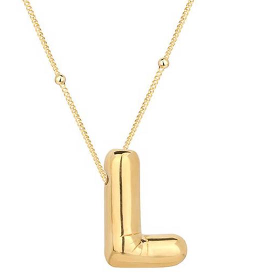 Silver Gold Balloon Letter L Women’s Necklace