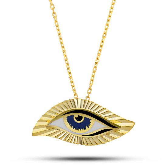 Gümüş Gold Gecenin Gözü Kadın Kolye