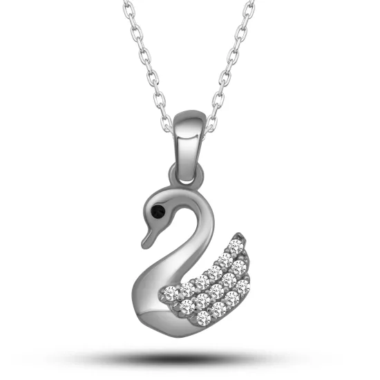 Sterling Silver 925 Swan Women’s Necklace