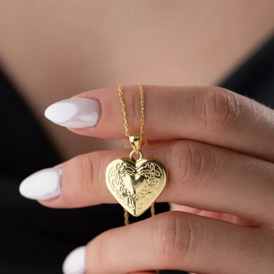 Sterling Silver 925 Open Heart Necklace