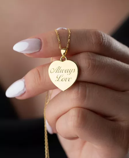 Silver 925 ’’Always Love’’ Engraved Necklace