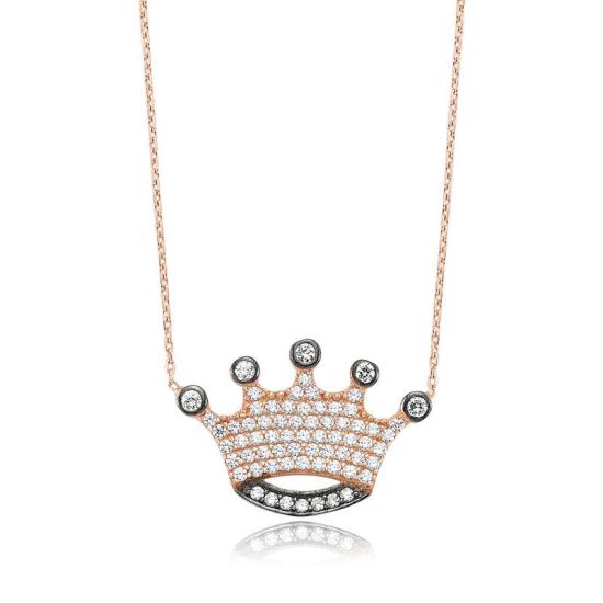 Silver Queen Crown Women’s Necklace