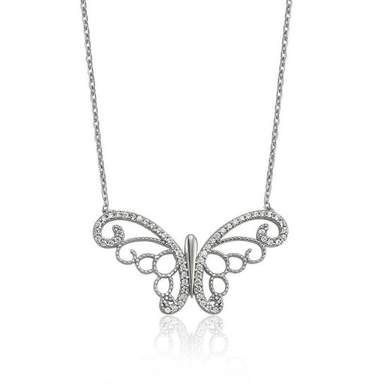 Silver Butterfly Women’s Necklace
