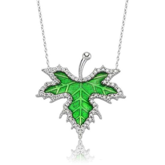Silver Spring Plane Leaf Women’s Necklace
