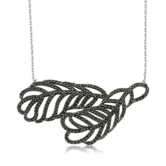 Silver Two Leaf Women’s Necklace