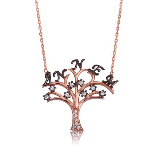 Silver Mother Written Tree of Life Women’s Necklace