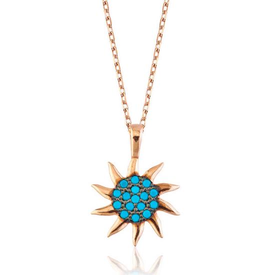 Silver Sun Necklace for Women