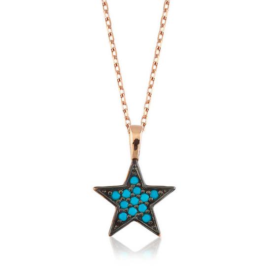 Silver Blue Star Women’s Necklace