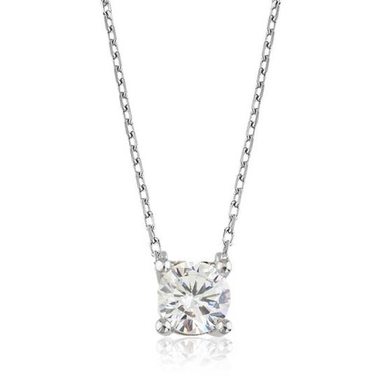 Silver Single Stone Women’s Necklace