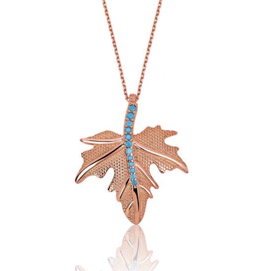 Silver Plane Leaf Women’s Necklace