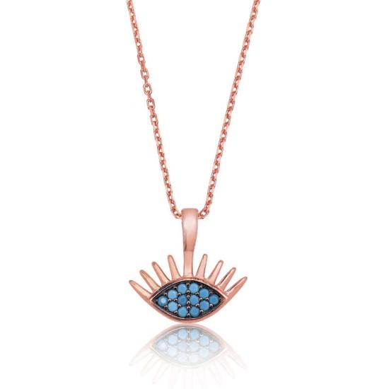 Silver Blue Eye Women’s Necklace