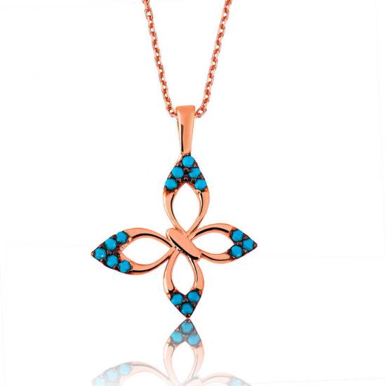 Silver Blue Butterfly Women’s Necklace