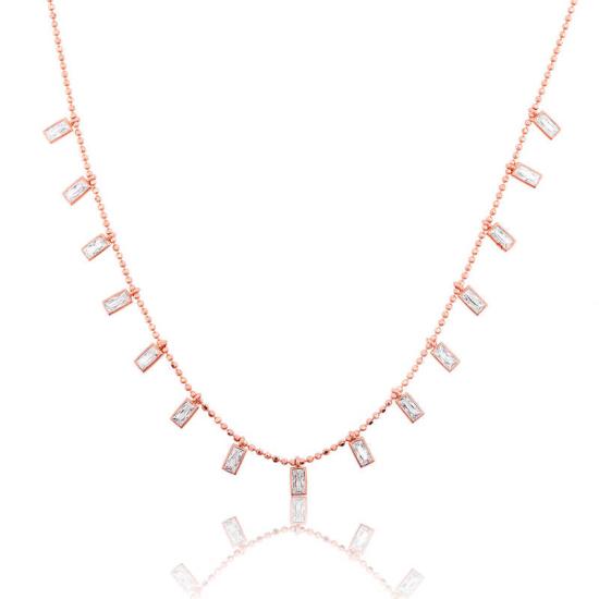 Silver White Stone Women’s Necklace