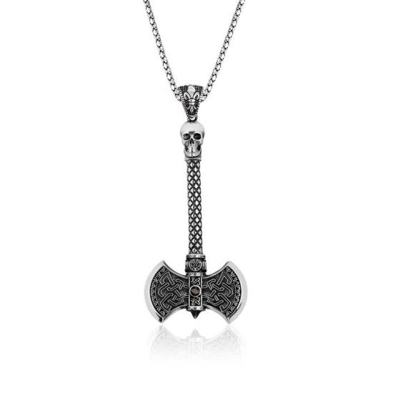 Silver Axe Men’s Necklace