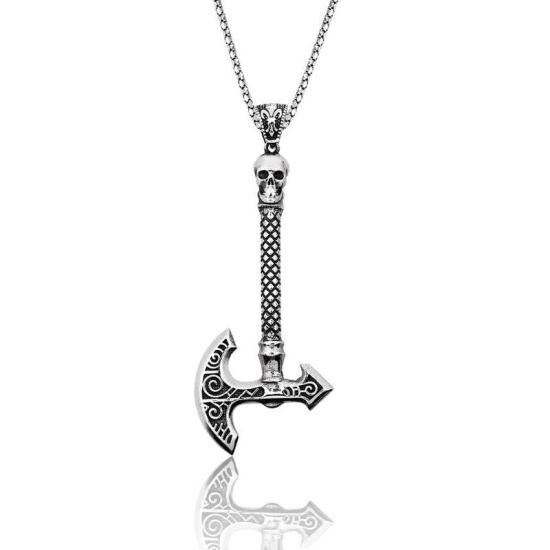 Silver Axe Men’s Necklace