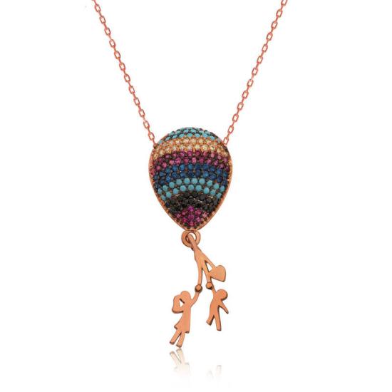 Silver Flying Balloon Women’s Necklace