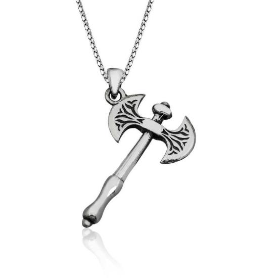 Silver Axe Men’s Necklace