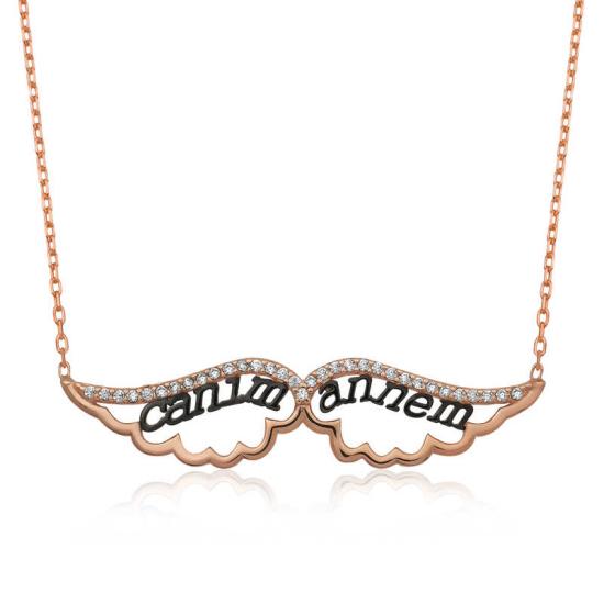 Silver Angel My Dear Mother Necklace